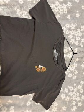 Volcom Black Crewneck T‑Shirt with White Print